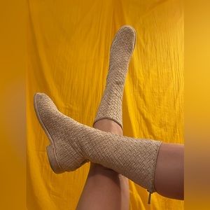 Piero Guidi Braided Back-Zip Boots